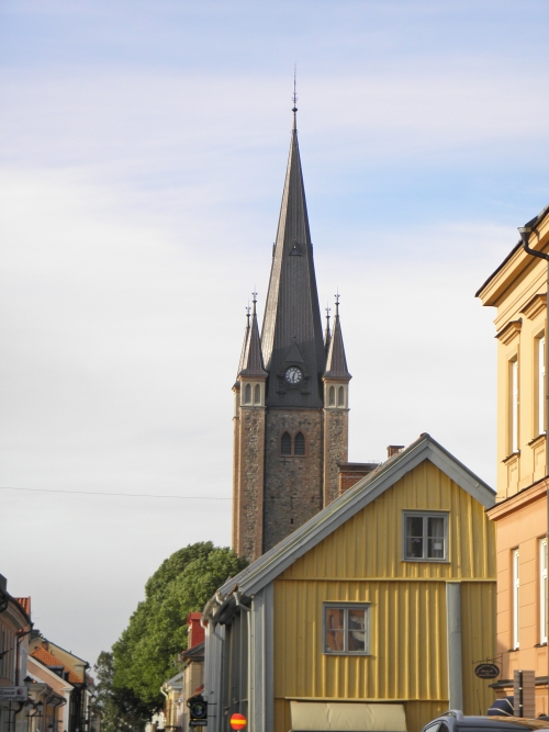 Stadsvy med Kyrkan Mariestad