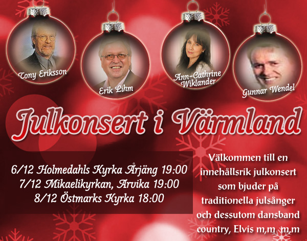Annons för Erik & Ann-Cathrines Julkonsert