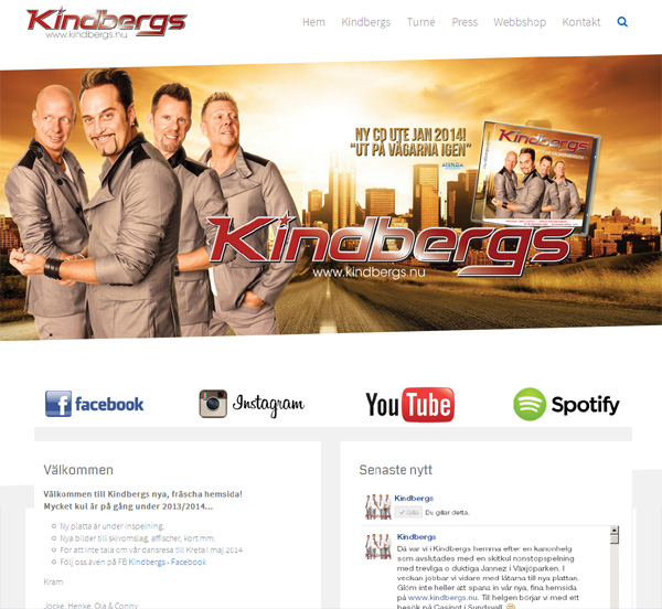 Kindbergs med ny hemsida