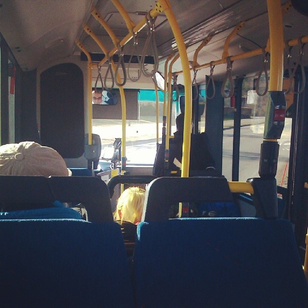 Kul att åka buss till jobbet